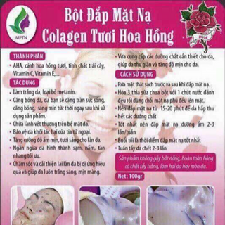 Mặt nạ thạch collagen hoa hồng