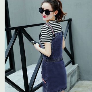 đầm yếm jeans