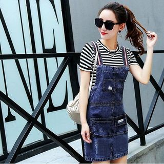 đầm yếm jeans