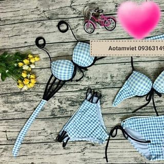 Bikini Vải caro xanh iu ơi là iu