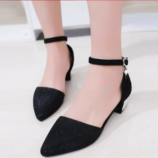 LOẠI I-Giày gót kiểu da kim tuyến