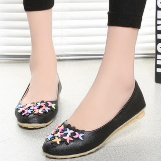 LOẠI I-GIÀY BÚP BÊ DA ĐÍNH HOA XINH