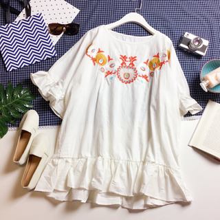 baby doll thêu hoa phối bèo