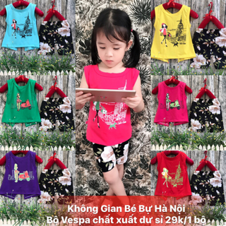 Bộ Vespa cotton 4c dư công ty