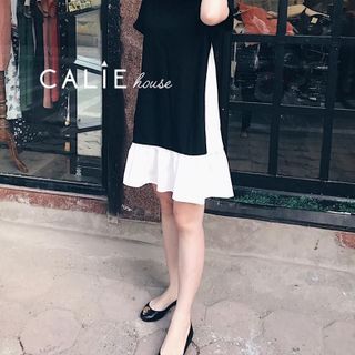 váy xòe phối vạt