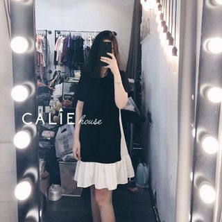 váy xòe phối vạt