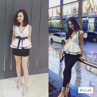 áo cát hàng cột nơ