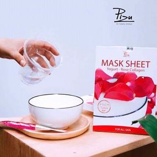mặt nạ collagen hoa hồng pizu