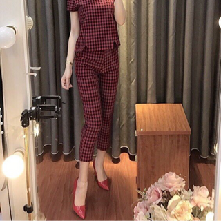 Bộ kẻ caro công sở hàng thiết kế