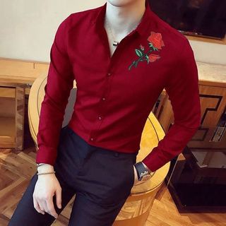 Sơ mi thêu ngực
