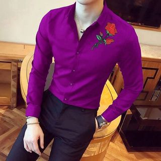 Sơ mi thêu ngực