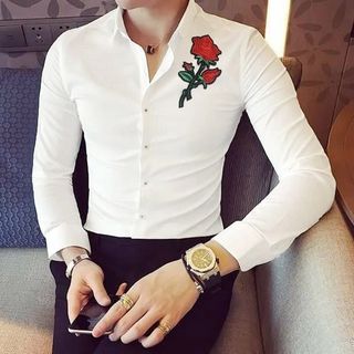 Sơ mi thêu ngực