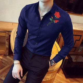 Sơ mi thêu ngực