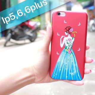 Ốp đỏ hình cô gái cho IP5 6 6P
