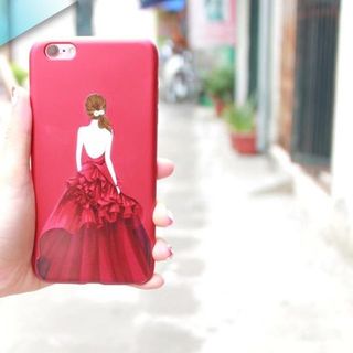 Ốp đỏ hình cô gái cho IP5 6 6P