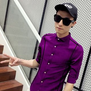 Sơ mi nam sọc 2 bên