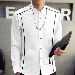 Sơ mi nam sọc 2 bên