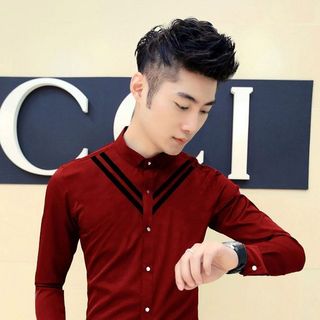 Sơ mi nam sọc chéo