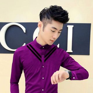 Sơ mi nam sọc chéo