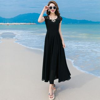 Đầm maxi tay ren Haraku