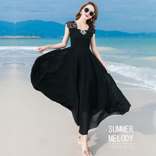 Đầm maxi tay ren Haraku