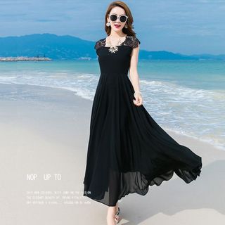Đầm maxi tay ren Haraku