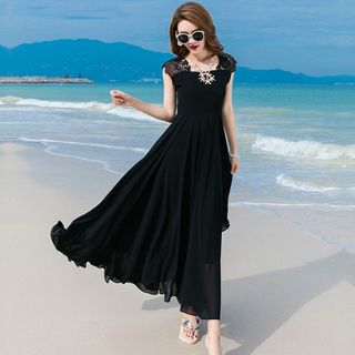 Đầm maxi tay ren Haraku