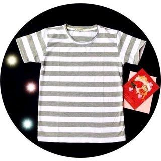 Áo thun nam thời trang sọc cổ tròn