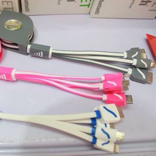 Dây sạc 4 dầu thu gọn