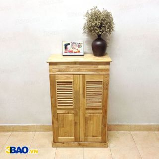 Tủ giày dép gỗ cao su 60 cm màu gỗ tự nhiên giá sỉ