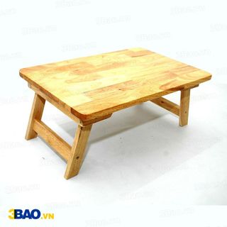 Bàn mâm xếp gọn gỗ cao su 40x60 cm