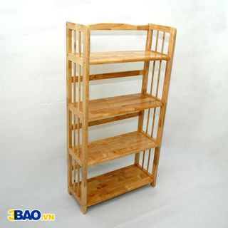 Kệ sách gỗ cao su 60cm 4 tầng giá sỉ