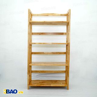Kệ sách gỗ cao su 60cm 4 tầng