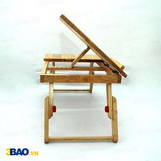 Bàn gỗ laptop xếp gọn 53cm gỗ tự nhiên
