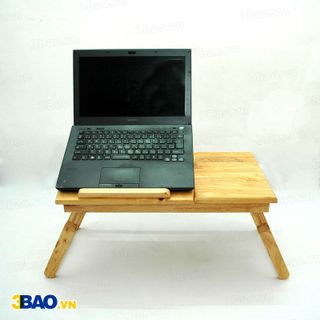 Bàn gỗ laptop xếp gọn 53cm gỗ tự nhiên
