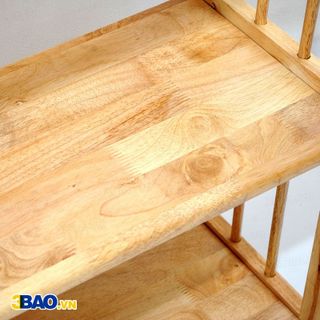 Kệ sách gỗ cao su 60cm 5 tầng
