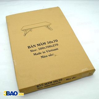 Bàn mâm xếp gọn gỗ cao su 50x70 cm