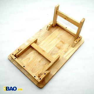 Bàn mâm xếp gọn gỗ cao su 50x70 cm
