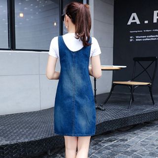 Đầm Jean Yếm Phối Túi Cách Điệu