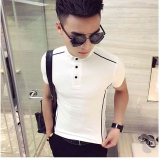 Áo Thun Phối Sọc Đứng
