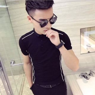 Áo Thun Phối Sọc Đứng