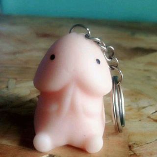 móc treo chìa khóa silicone hình chim cute