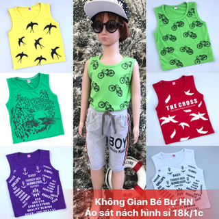 Áo sát nách 4c in hình trộn mẫu