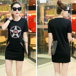 Đầm thun da cá Ngôi Sao Michigan đỏ có size XXXL