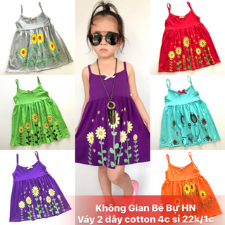 váy 2 dây cotton 4c dày đẹp giá sỉ