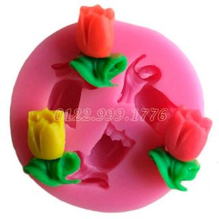 Khuôn rau câu Silicon 3 Hoa Tulip – Mã 3 - 1