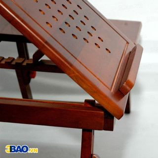 Bàn laptop xếp gọn 53cm màu nâu cánh gián