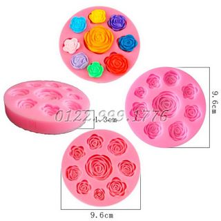 Khuôn Silicon 9 Hoa Hồng – Mã 5 - 2