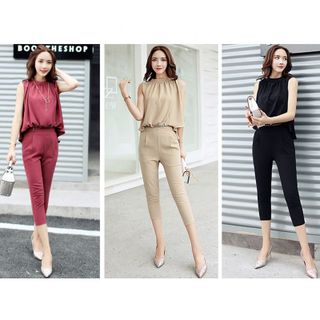 Set bộ lửng da cổ yếm đuôi tôm phối dây kéo