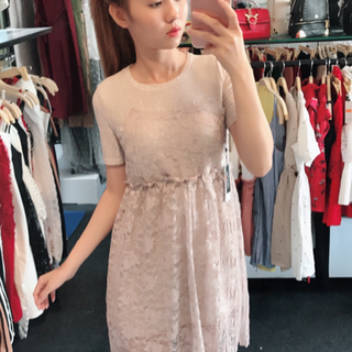 ĐẦM REN PHỐI VẢI KIM SA